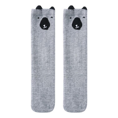 

Kids Boys Girl Cotton Socks Cartoon Cute Bear Anti Slip Knee High Stockings