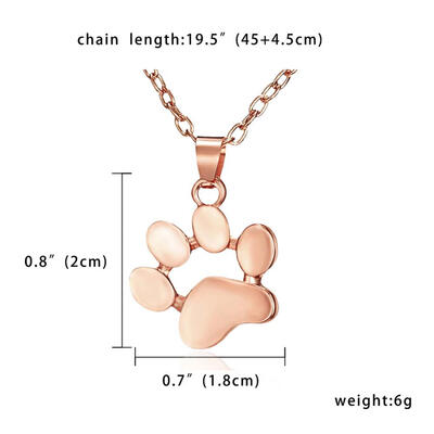 

Fashion Cute Animal Cat Claw Palm Foot Necklace Zinc Alloy Footprint Necklace&Pendants Jewelry Women Long Chain Sweater Necklace