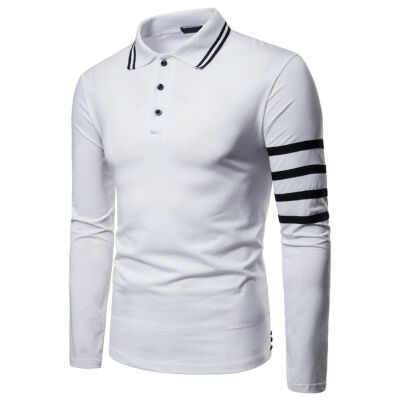 

SUNSIOM Mens Slim Fit Polo Shirts Long Sleeve Casual Golf T-Shirt Tops Tee Button Down