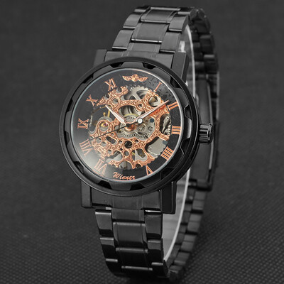 

Gobestart T-WINNER Hollow Luxury Design Business Fashion Mens Steel Belt Mechanical Watch