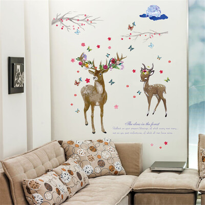 

〖Follure〗DIY Deer Removable Wall Decal Family Home Sticker Mural Art Home Decor