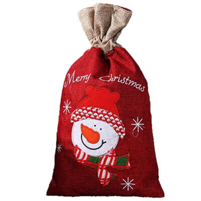 

1 Pcs Christmas Gift Sack Santa Claus Snowman Sack Drawstring Pouch Big Bag Christmas Santa Gift Present Bag