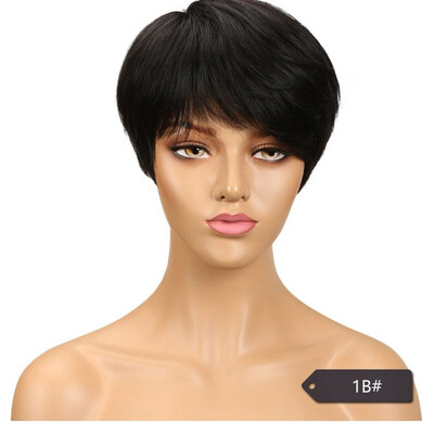 

Noble Peruvian Straight Human Hair Wigs For Black Women Remy Non Lace Front Human Hair Wigs With Bangs Perruque Cheveux Humain
