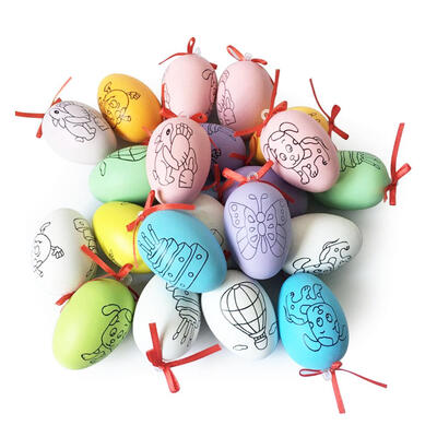

Handmade DIY Easter Eggs Cartoon Painted Eggshell Kids Toys Random Color