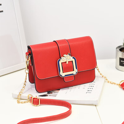 

Baggage ladys small square bag with one shoulder inclined to the Korean version of Collision Ins super-popular fashion Baitao Chi