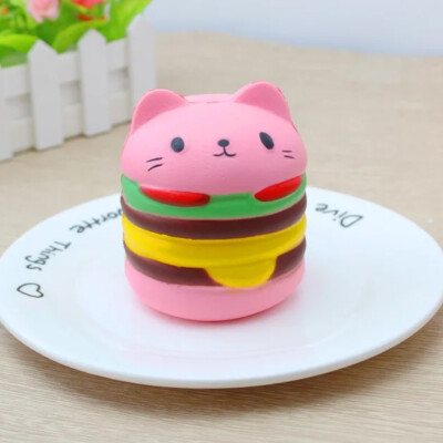 

Jumbo Squishy Burger Cat Toys