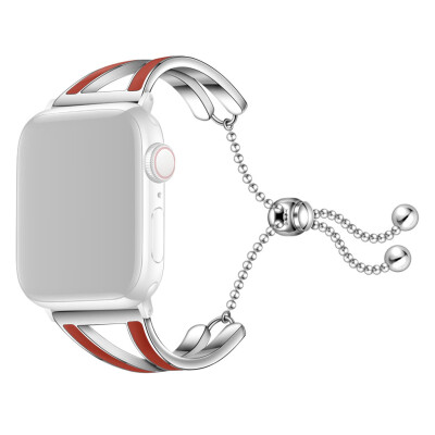 

〖Follure〗Luxury Alloy Crystal With Connection Strap Band Silver For Apple Watch 4 44mm