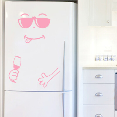 

〖Follure〗Cute Sticker Fridge Happy Delicious Face Kitchen Fridge Wall Stickers Art