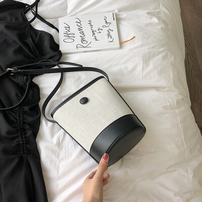 

Advanced gas girl bag net red quality fan you small bag new 2019 Mori system simple single shoulder slant bucket bag small bag s
