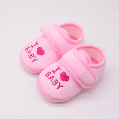

Newborn Baby Girls&Boys Soft Shoes Soled Loving Letter Print Footwear Crib Shoes