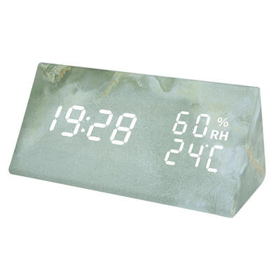 

Marbling Voice Control Digital Alarm Clock USB Timer Thermometer Hygrometer
