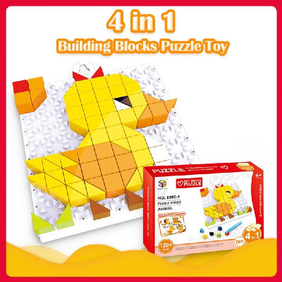 

4 in 1 Bricks Puzzle Toy Building Blocks for Toddlers Educational Toys for Kids Insects Models Bricks Toys Gift for Kids