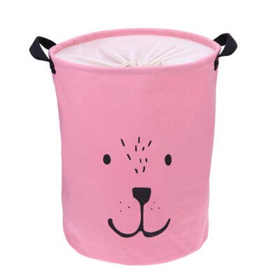 

Fold Waterproof Cartoon Cotton Linen Drawstring Dirty Clothes Storage Bag