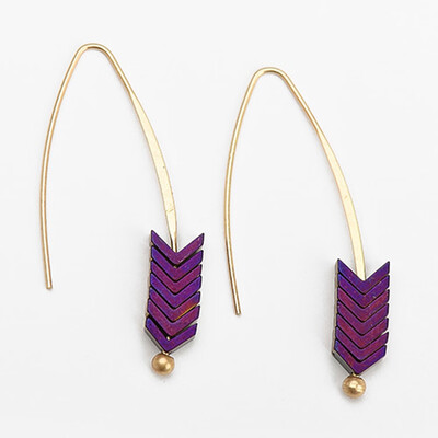 

Natural Stone Simple Earrings Zinc Alloy Geometric Arrow Earrings Fashion Jewelry Bohemian Earrings For Women