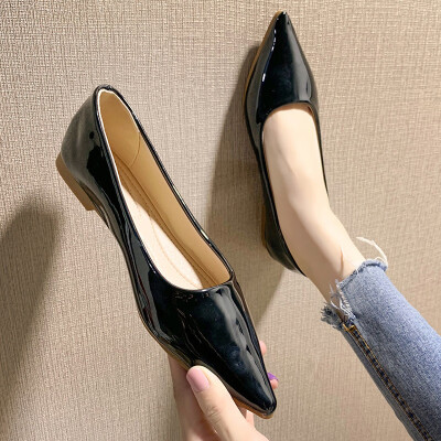 

Flat flat heel pointed shallow mouth shoes Candy-colored shoes shoes white collar work shoes summer&autumn tide womens shoes