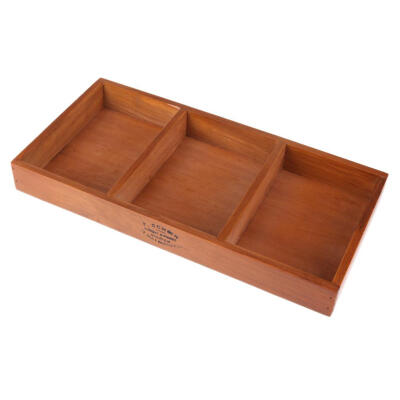 

3-grid Wooden Flowerpot for Succulent Plants Garden Planter Storage Box