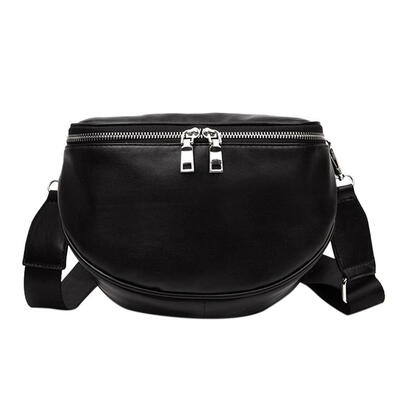 

Women PU Leather Waist Bag Casual Belt Shoulder Zipper Crossbody Chest Bag