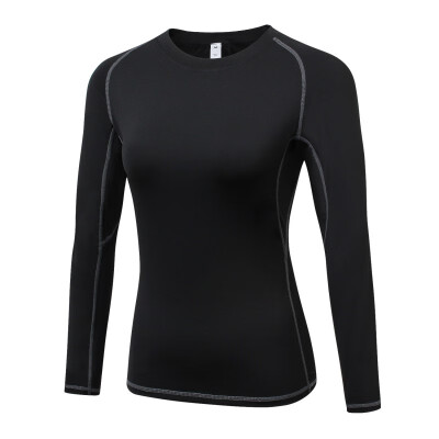 

Womens Casual T-Shirt Fitness Elasticity Clothing Long Sleeve Perspiration Female Clothes T Shirts Tops