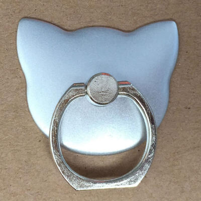 

2PCS Mobile Phone Holder Stand Cat Head Metal Finger Ring Holder Bracket Ring Buckle Lazy Person Support Phone Holder