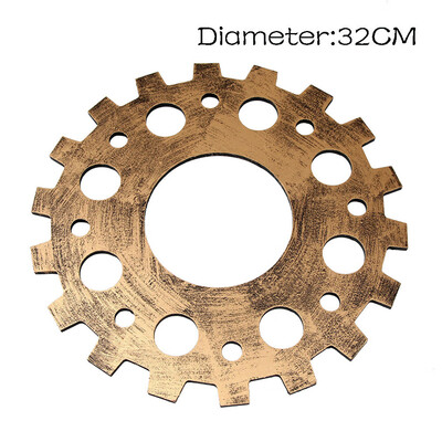 

Toponeto European Modern Vintage Steampunk Gear Industrial Style Wall Home Decoration Sil