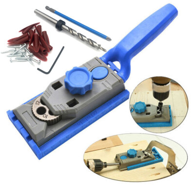 

〖Follure〗Woodworking Pocket Hole Jig Kit Set 95mm Drill Guide Sleeve Wood Drilling