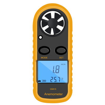 

GM816 Digital Anemometer Wind-Speed Gauge Meter LCD Handheld Airflow Windmeter Thermometer