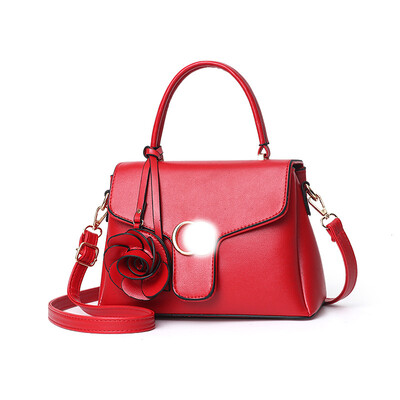 

Ladies bag 2019 spring new handbag flower fashion handbag simple shoulder diagonal package