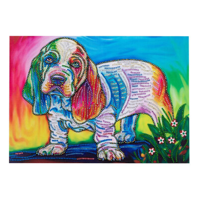 

Guilty Dog Pattern DIY Diamond Painting Crystal Rhinestone Covered Mosaic Canvas Painting For Wall Decoration