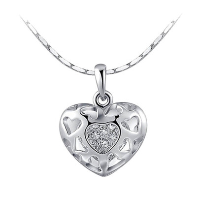 

Women Fashion Heart Pendant Necklace Pendant Charm Locket Chain Necklace That Holds Pictures Fine Jewelry for Women Gift Set