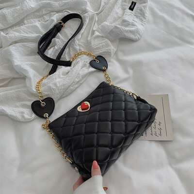 

Ins new Magenta chain womens bag2019 new bag Korean version one-shoulder one-shoulder one-shoulder one-shoulder one-shou