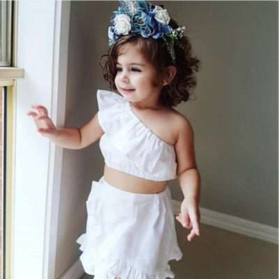 

Toddler Baby Girl Princess White Lace Outfit Skirt Dress Sundress Clothes