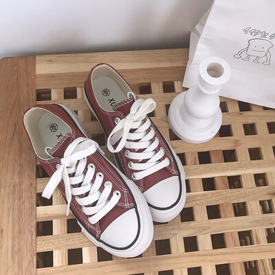 

Canvas shoes 2019 new Korean version of the student ulzzang network celebrity Hong Kong style ins tide super fire board shoes