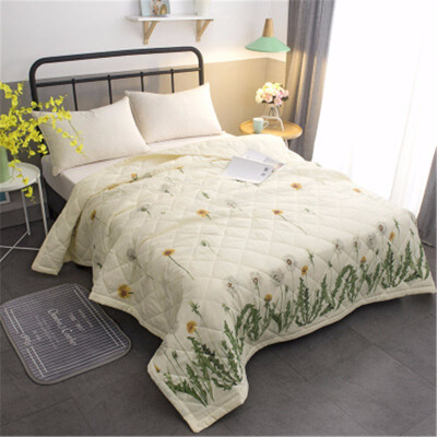 

110 X 150cm Summer Quilt Cover Air-conditioning Quilts Cover Children Single Cartoon Flower Washable Bed Home Use