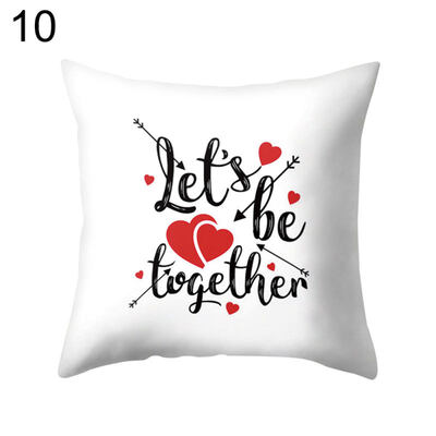 

Romantic Love Heart Letter Pillow Case Cushion Cover Sofa Bed Car Office Decor