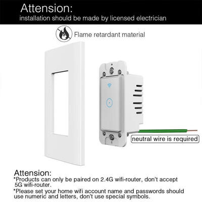 

IFTTT Safety Life Smart WIFI Light Wall Switch Works with Alexa Google
