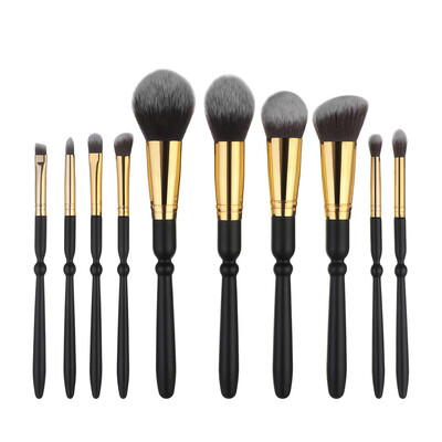 

〖Follure〗10PCS Wooden Foundation Cosmetic Eyebrow Eyeshadow Brush Makeup Brush Sets Tool