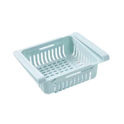

Kitchen Shelf Organiser Adjustable Fridge Storage Rack Cupboard Holder Storage Basket Box