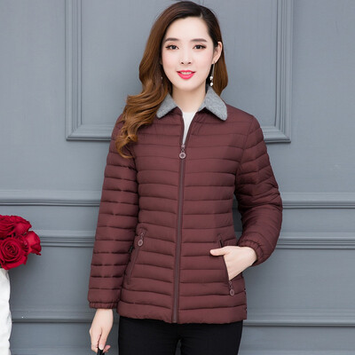 

Tailored Fashion Women Outerwear Long Sleeve Tops Solid Hooded Jackets Cotton-padded Coat
