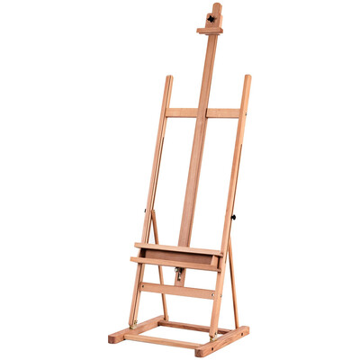 

Adjustable Wood H-Frame Painting Floor Easel with Tray