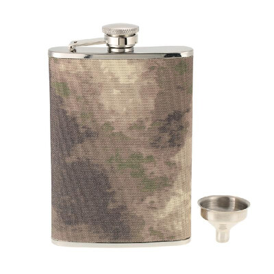 

Outdoor Camping Stainless Steel Hip Flask with Small Funnel Alcohol Liquor Wine Flagon Mens Gift