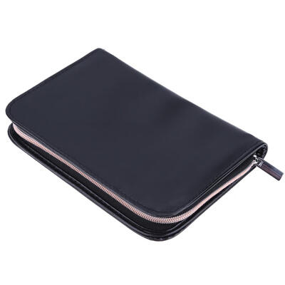 

Zipper Empty PU Leather Makeup Cosmetic Brush Holder Organizing Bag