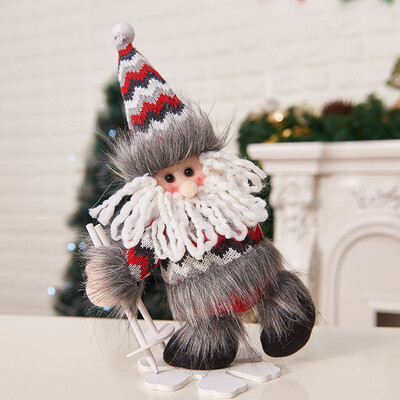 

〖Follure〗Christmas Santa Claus Snowman Elk Ski Doll Toys Xmas Tree Hanging Ornament Gifts