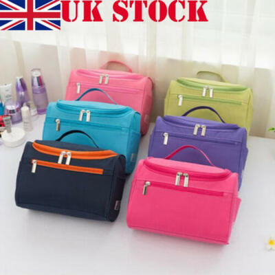 

Ladies Mens Wash Bag Zipper Travel Toiletries Makeup Organizer Toilet Hanging UK