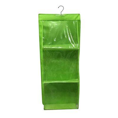 

Hanging Closet Organizer Clear Foldable Handbag Purse Storage Bag 35Inx14In