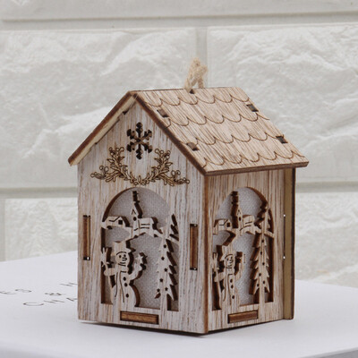 

〖Follure〗Christmas Ornaments Glowing Cabin Hotel Bar Window Display DIY Christmas tree