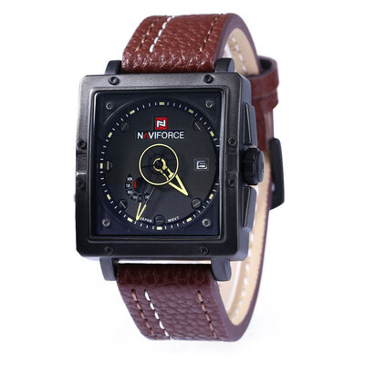 

NAVIFORCE NF9065M Male Military Quartz Watch Square Dial Calendar Water Resistance Sport Wristwatch