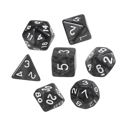

7 PCS Polyhedral Dice Entertainment Gambling Game Playing Tool Acrylic Dice Set D4 D6 D8 D10 D12 D20