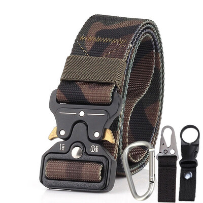 

New 38cm Tactical Military Belts Nylon Belts Alloy Automatic Insert Metal Buckle SWAT Combat Training Belt Waist Belt