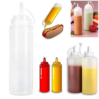 

Picnic Bottle BBQ Condiments Squeeze Plastic Sauce Ketchup Mayonnaise Mustard