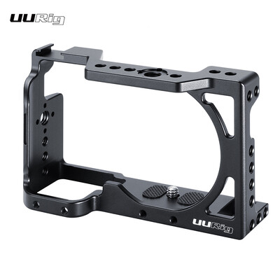 

UURig R008 Aluminum Alloy Camera Cage Stabilizer Special Vlog Housing Cage with Cold Shoe for Sony A6400 for Microphone Fill Light